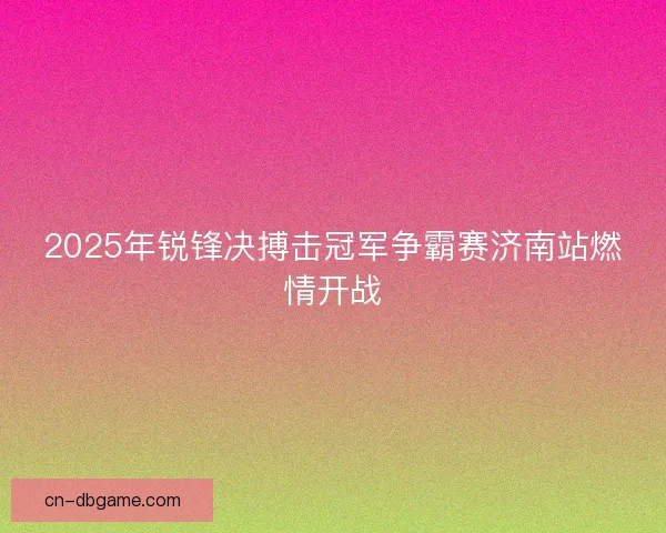 2025年锐锋决搏击冠军争霸赛济南站燃情开战