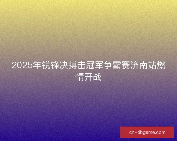2025年锐锋决搏击冠军争霸赛济南站燃情开战